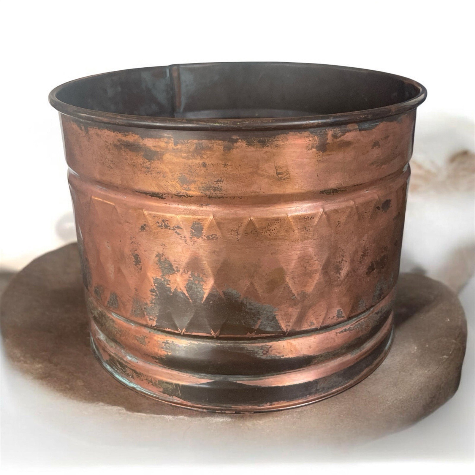 Vintage Soundry Handcrafted Copper 4.5” Planter - Made In India