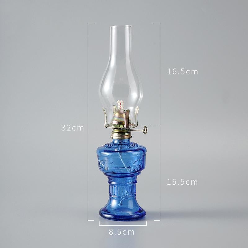 Vintage Glass Oil Lamp Indoor Hurricane Lantern Chamber Tabletop Home Decor Ligh Vintage Glass Oil Lamp Indoor Hurricane Lantern Chamber Tabletop Home Decor Ligh