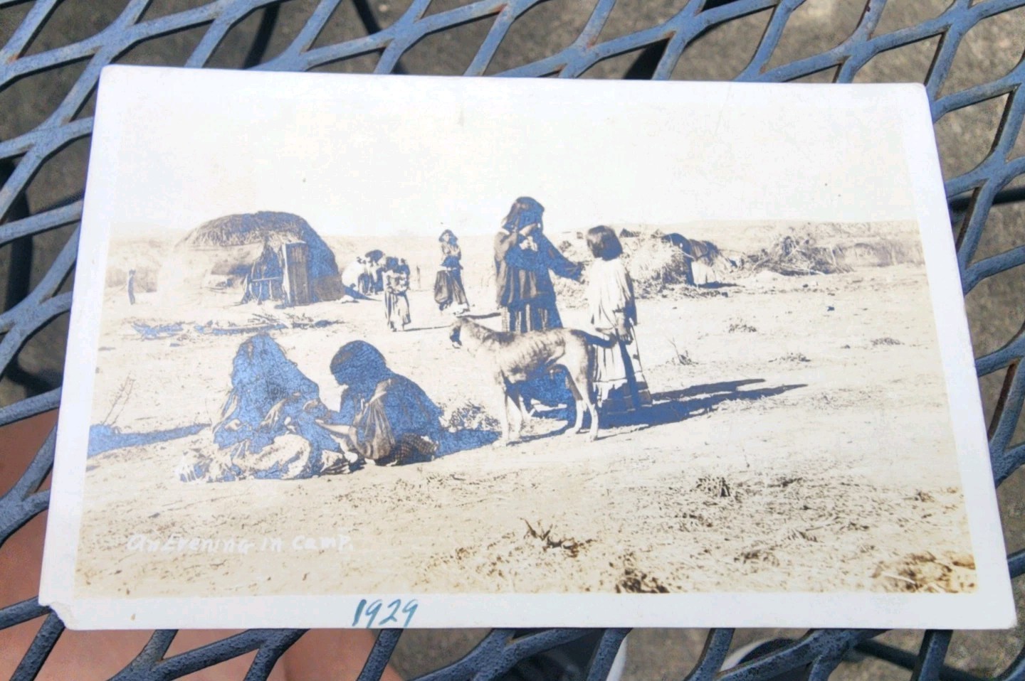 1929 RPPC Indians An Evening in Camp 1929 RPPC Indians An Evening in Camp