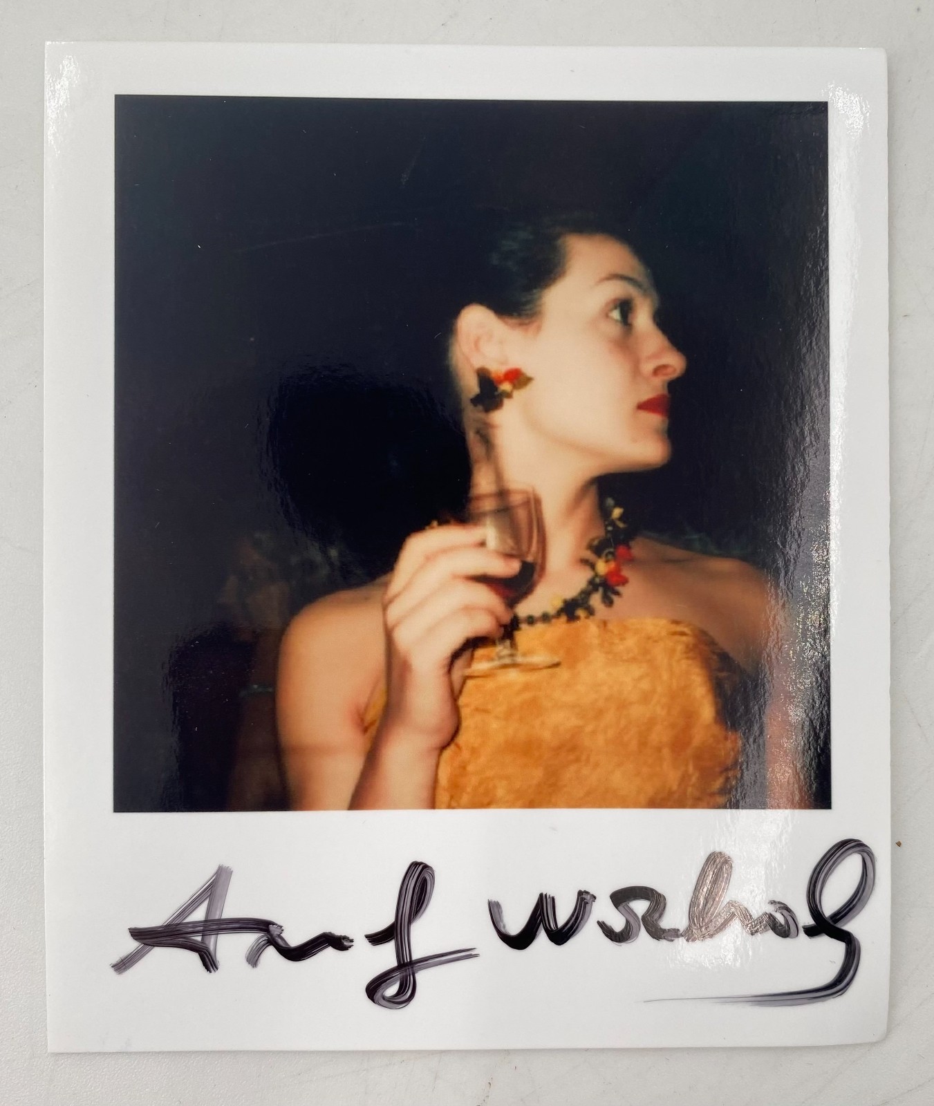 Paloma Picasso Andy Warhol Polaroid Style Photo Print Facsimile Signed Poster