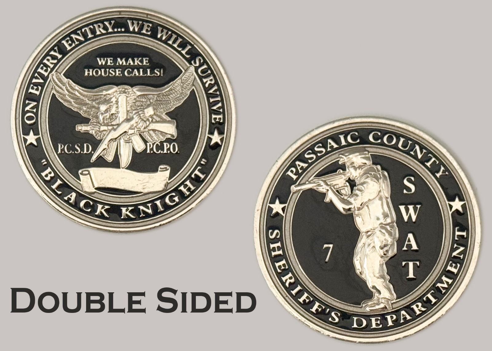 Passaic County SWAT Black Knight PCSD Challenge Coin  J#7