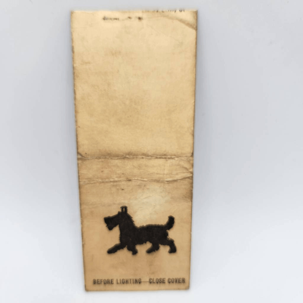 Vintage Bobtail Matchcover Scottie Scottish Terrier