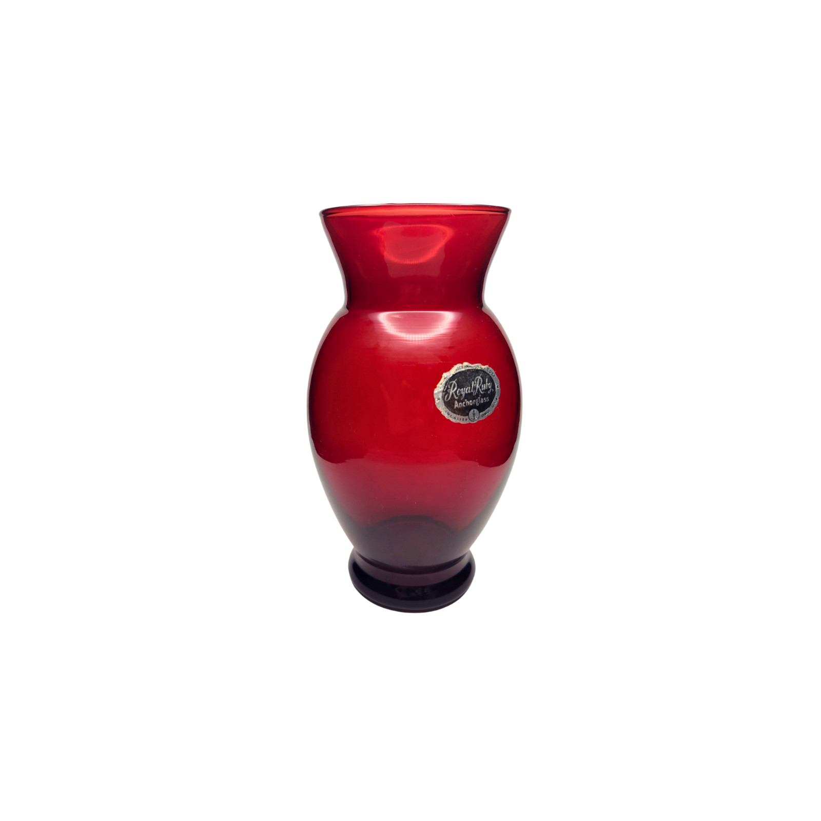 Anchor Hocking Royal Ruby Red Glass Flared Flower Bud 6.5