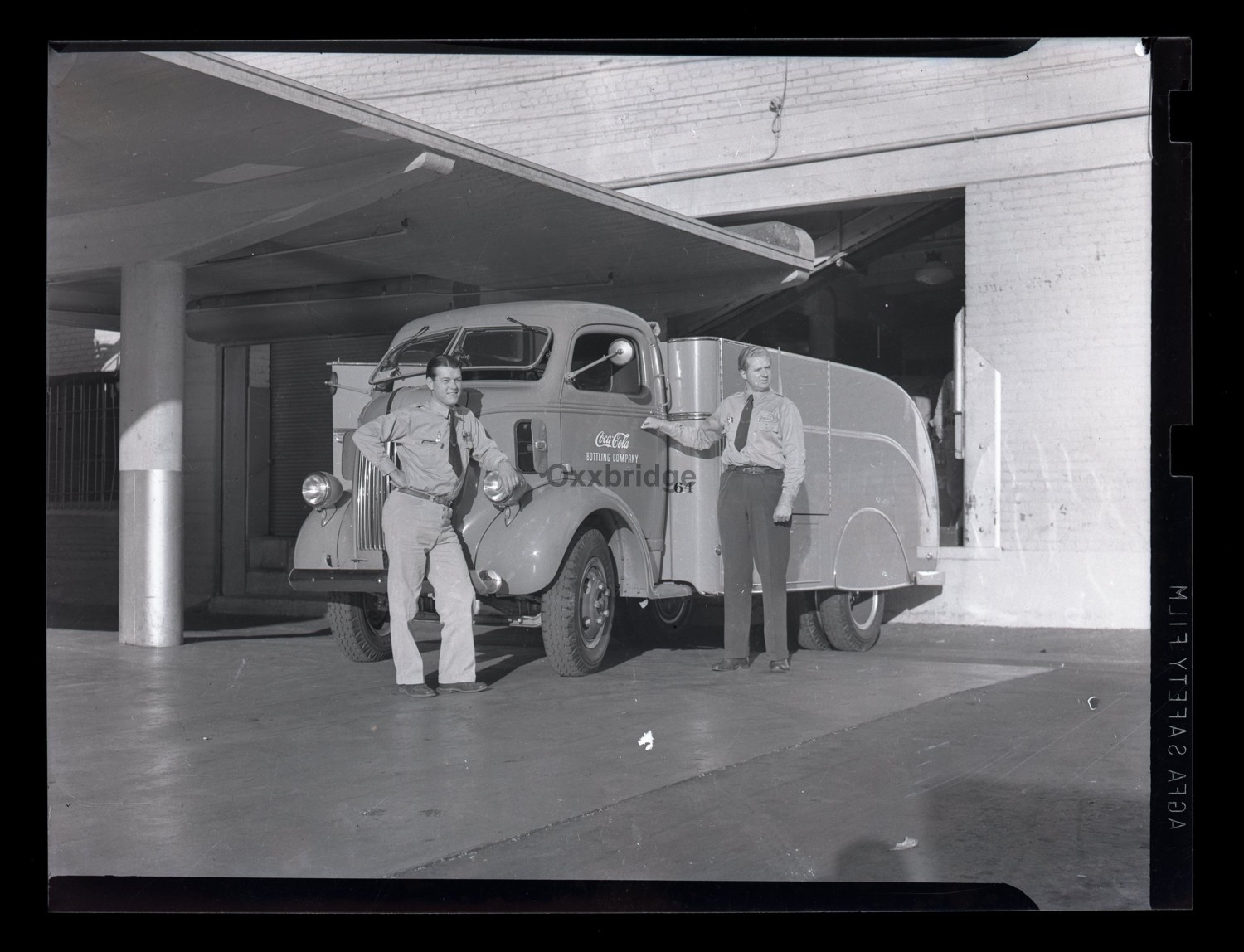 Coca-Cola 1952 Ford Cab Over Engine COE Delivery Truck Photo Negative Q9945