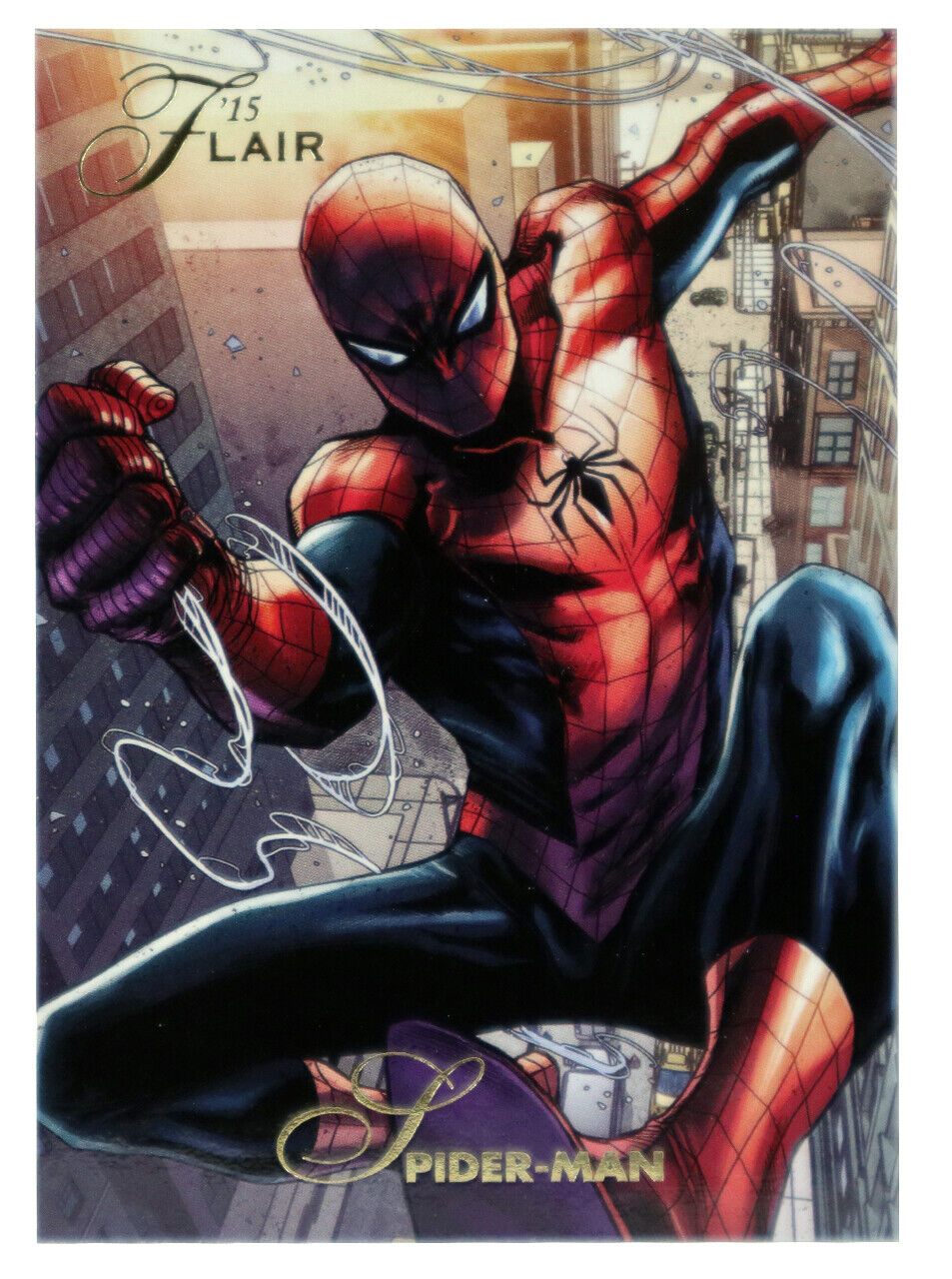 2015 Fleer Marvel Retro 1994 Flair Origin Spider-Man Card #22