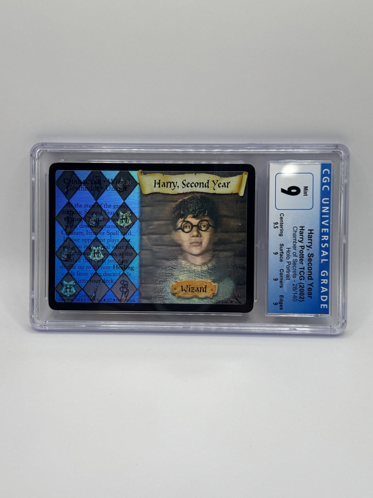 Harry Second Year CGC 9 Chamber of Secrets Holo TCG 28/140 (Pop 1)(None Higher)