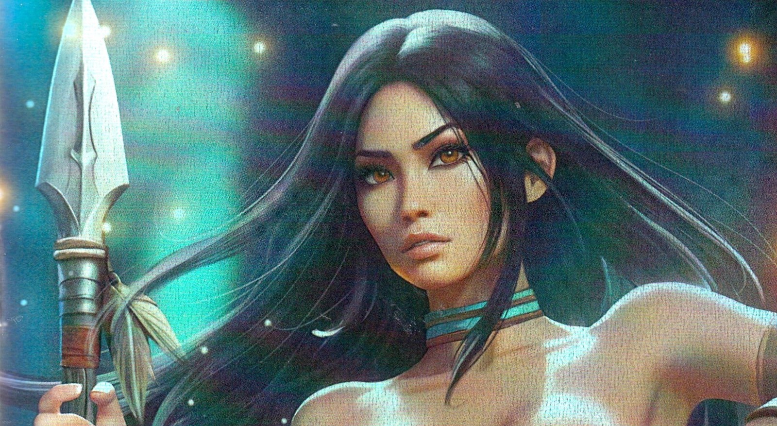 M House Peyton Blue 1 Savage Pocahontas Topless FOIL Virgin Variant NM+