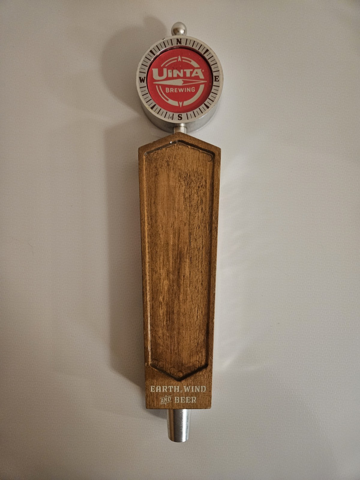 Uinta Brewing Company Tap Handle – Compass Design – “Earth, Wind and Beer”