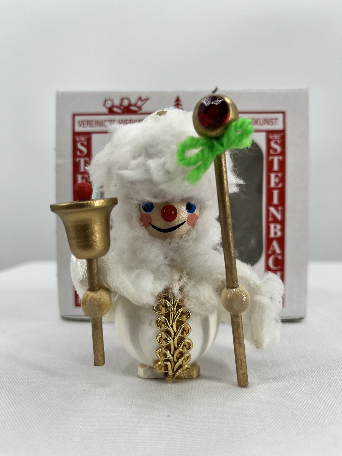 Steinbach WHITE WIZARD Wooden Ornament w/ Box & Tag 3.5\