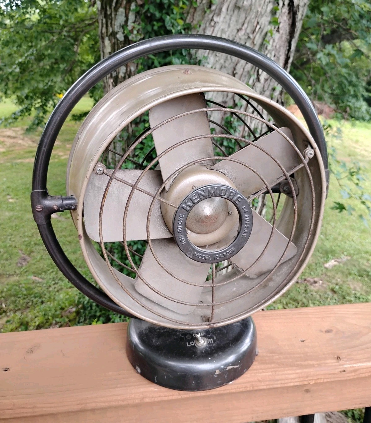 Vintage Kenmore 5 Blade Fan - Model 124.8055 - 2 Speed - Works