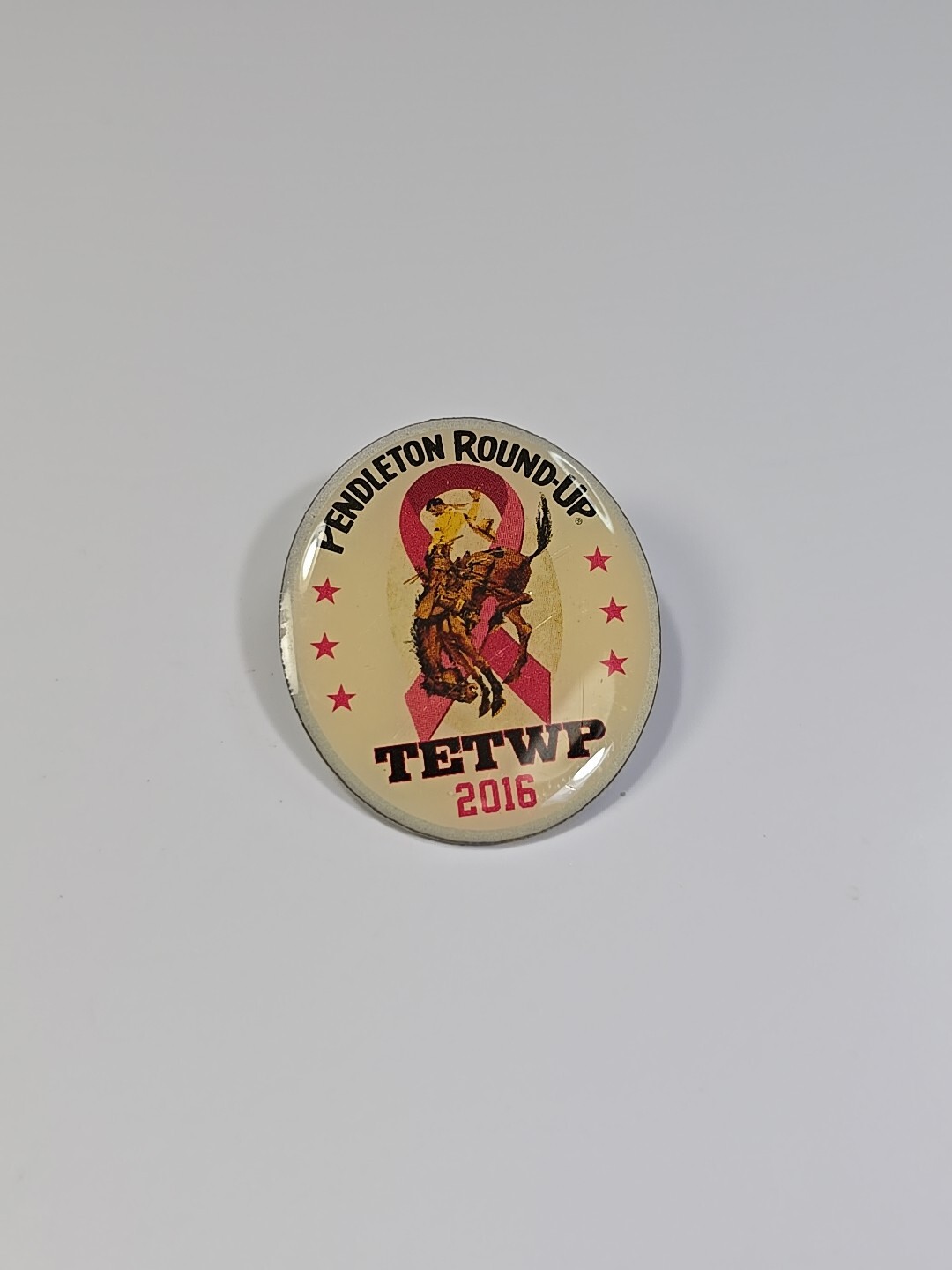 TETWP Lapel Pin Pendleton Round-Up 2016 Tough Enough to Wear Pink Oregon Rodeo