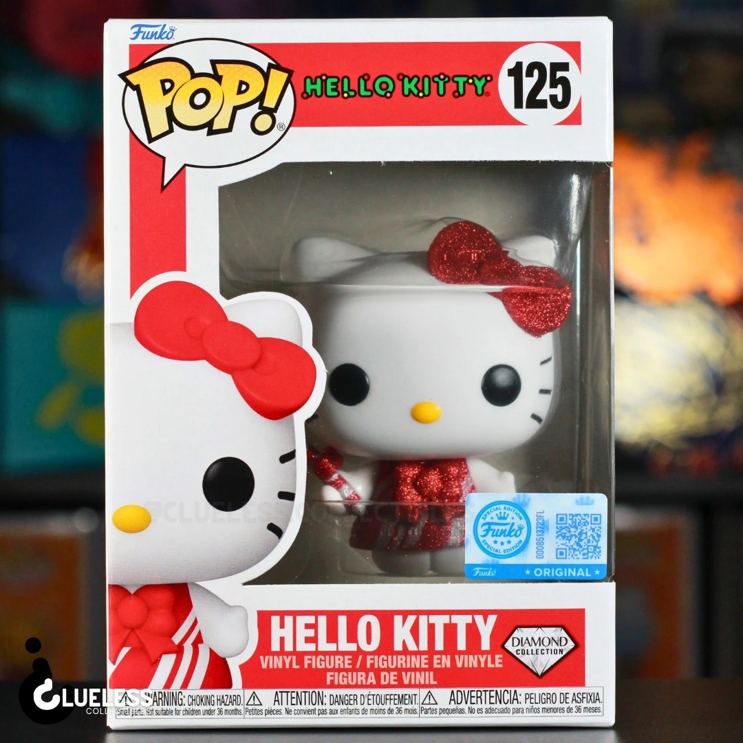 Funko Pop Hello Kitty (Diamond) #125 Hollywood Exclusive And Pop Protector