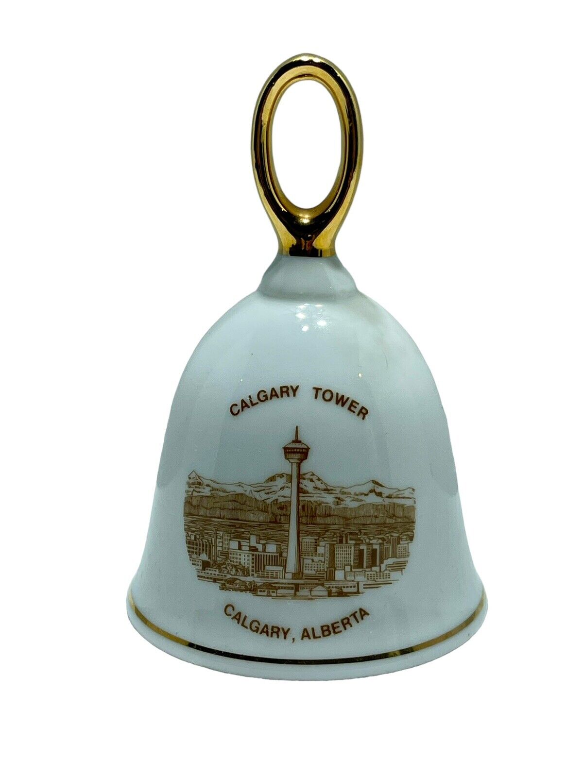Vintage Alberta Calgary Wild Rose Calgary Tower souvenir Bell 