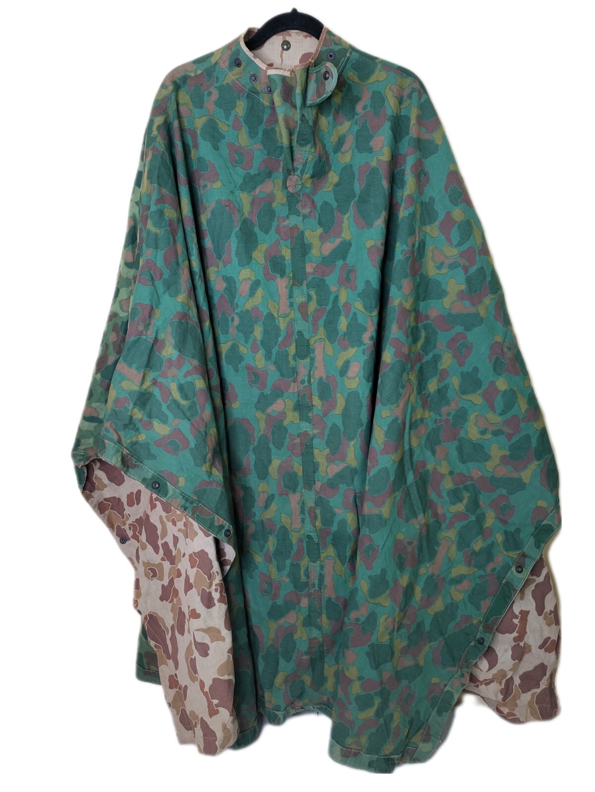 Early WW2 USMC Reversible Poncho RARE FROGSKIN PATTERN**Read