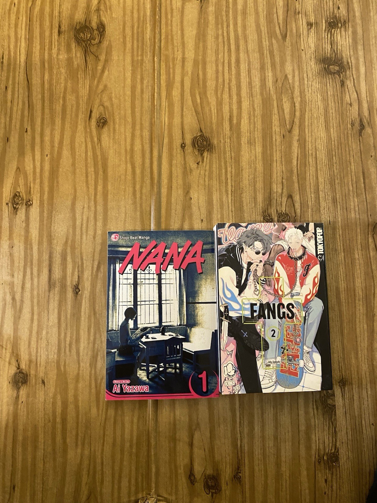 Manga Lot Nana Vol 1 Shojo Beat & Fangs Vol 2 Tokyopop English