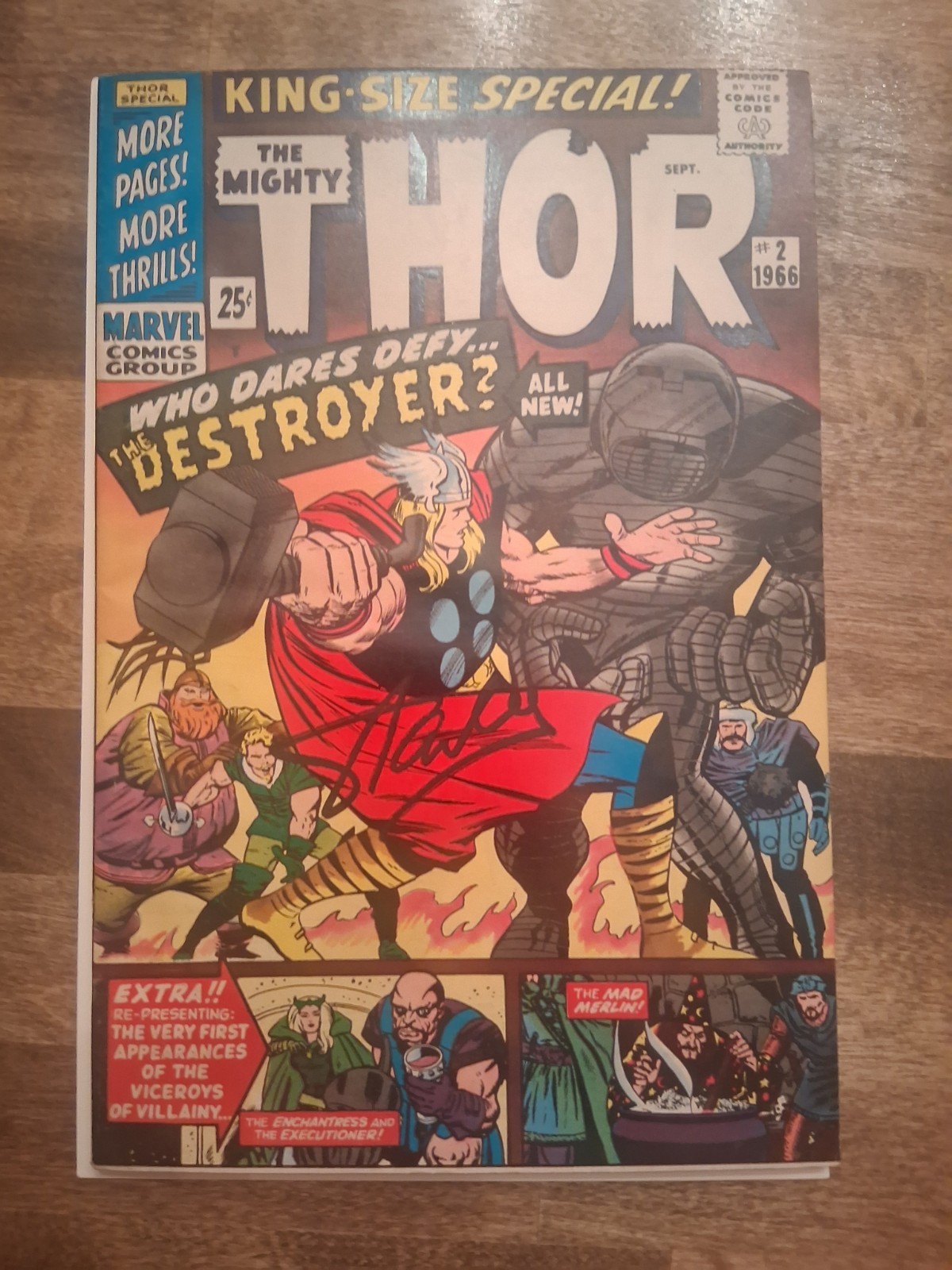 Thor Journey Into Mystery #2 1966 VF 8.0 STAN LEE SIGNED JACK KIRBY PG.1