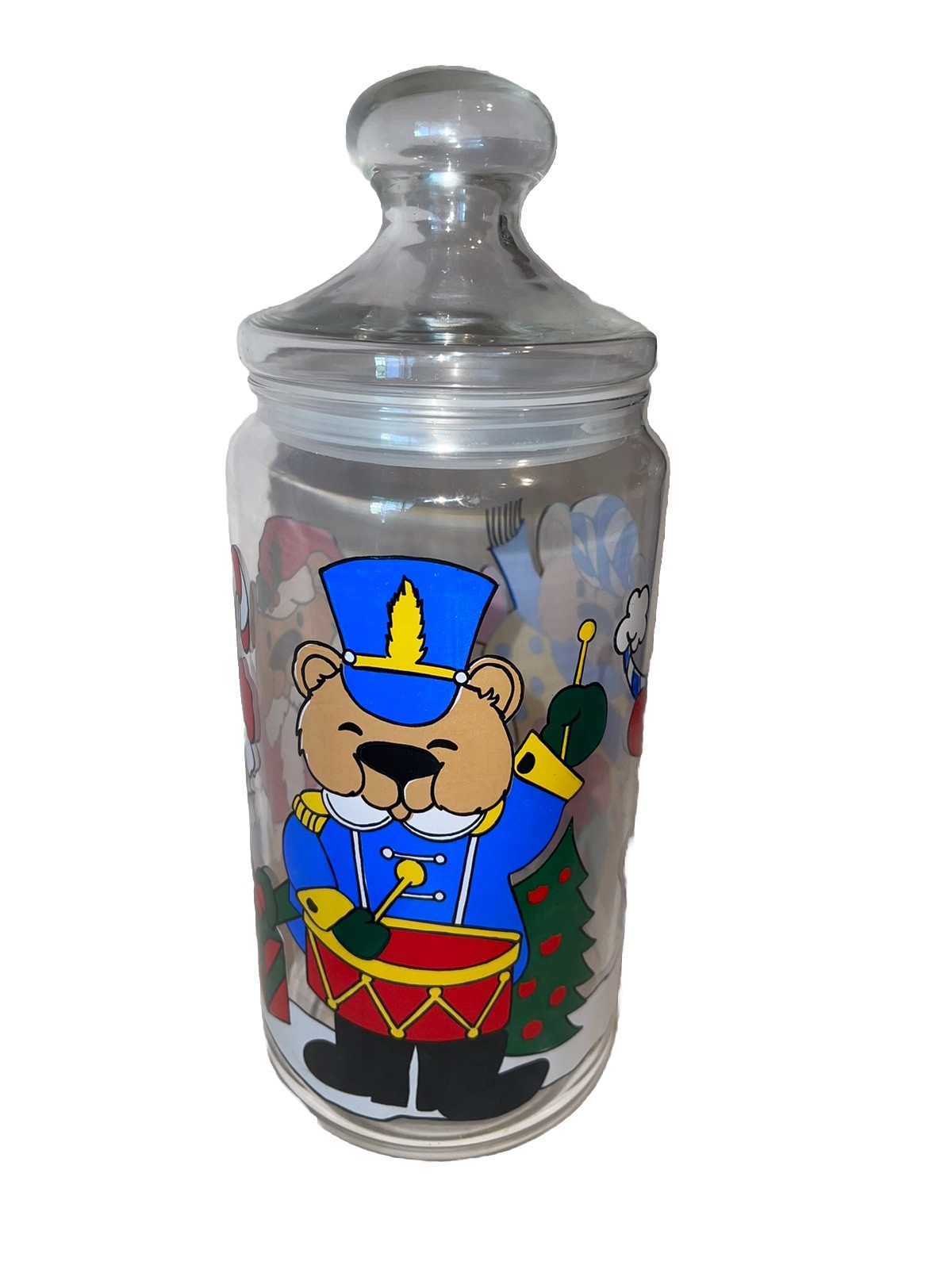 Nice Vintage  Christmas 3 Bear Cooke Jar made in France