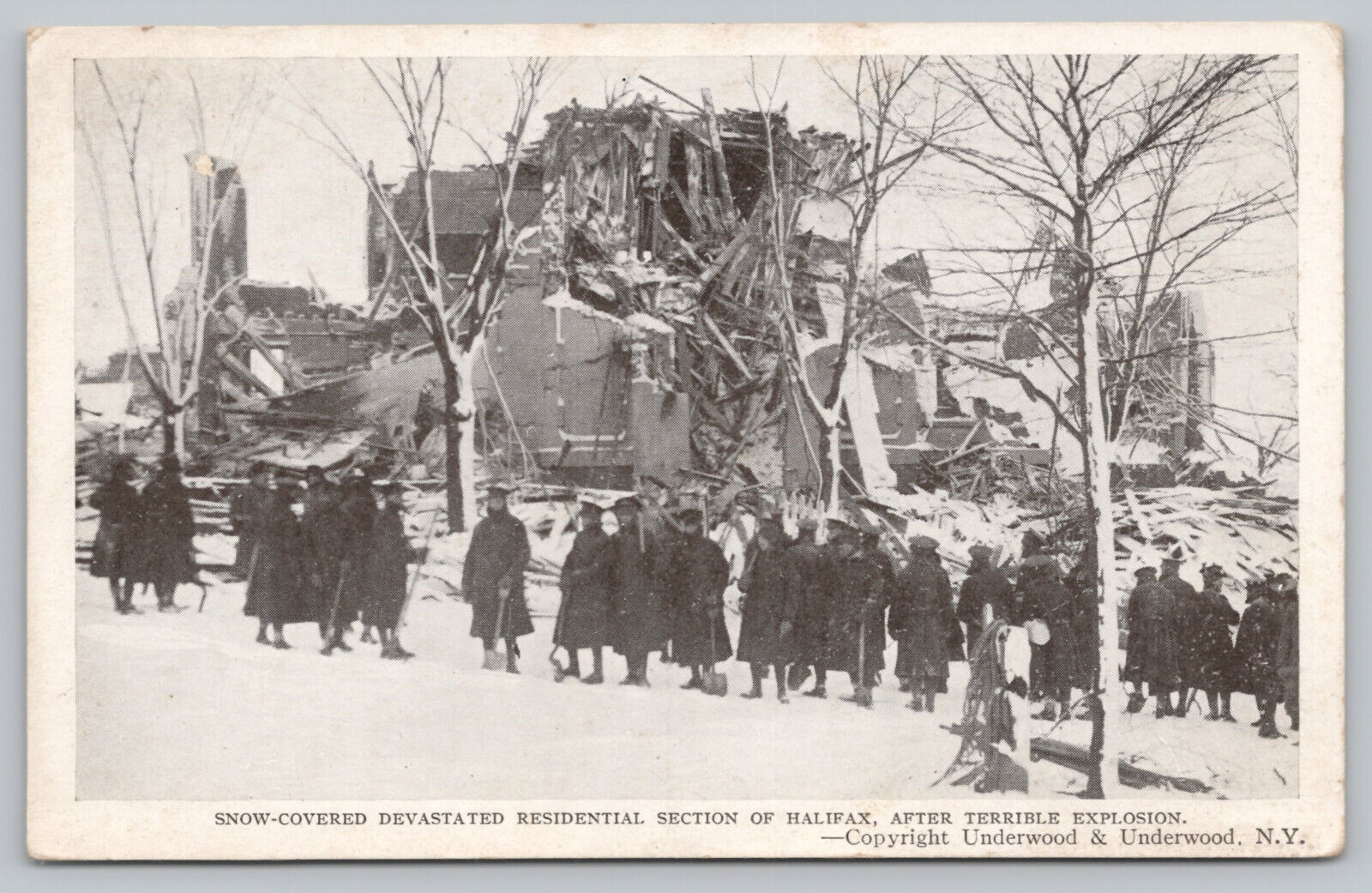 Halifax Nova Scotia Canada - Residential Area Halifax Explosion - Postcard 1917