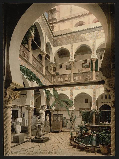Museum: entrance hall II Algiers Algeria c1900 OLD PHOTO Museum: entrance hall II Algiers Algeria c1900 OLD PHOTO