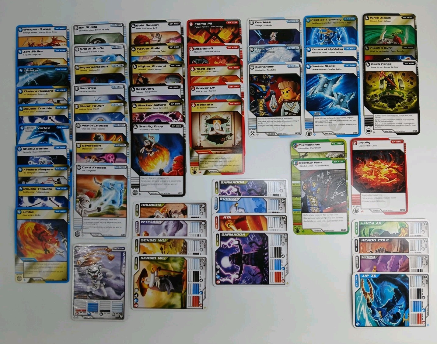 LEGO Ninjago Spinjitzu Battle Cards Lot of 58 2011 2012 Holo Characters