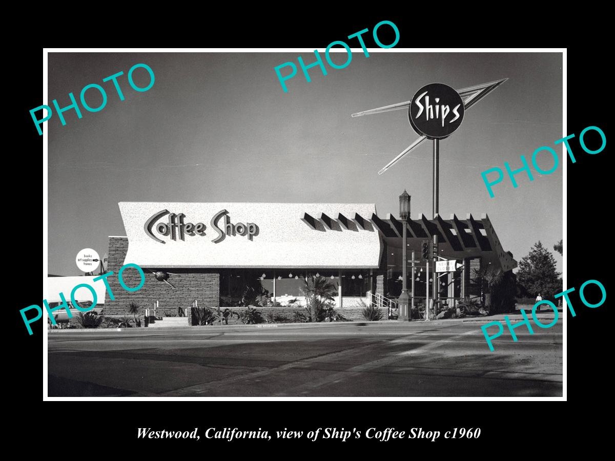 Westwood California The Ships Coffee Shop C1960 Large Historic Old Photo