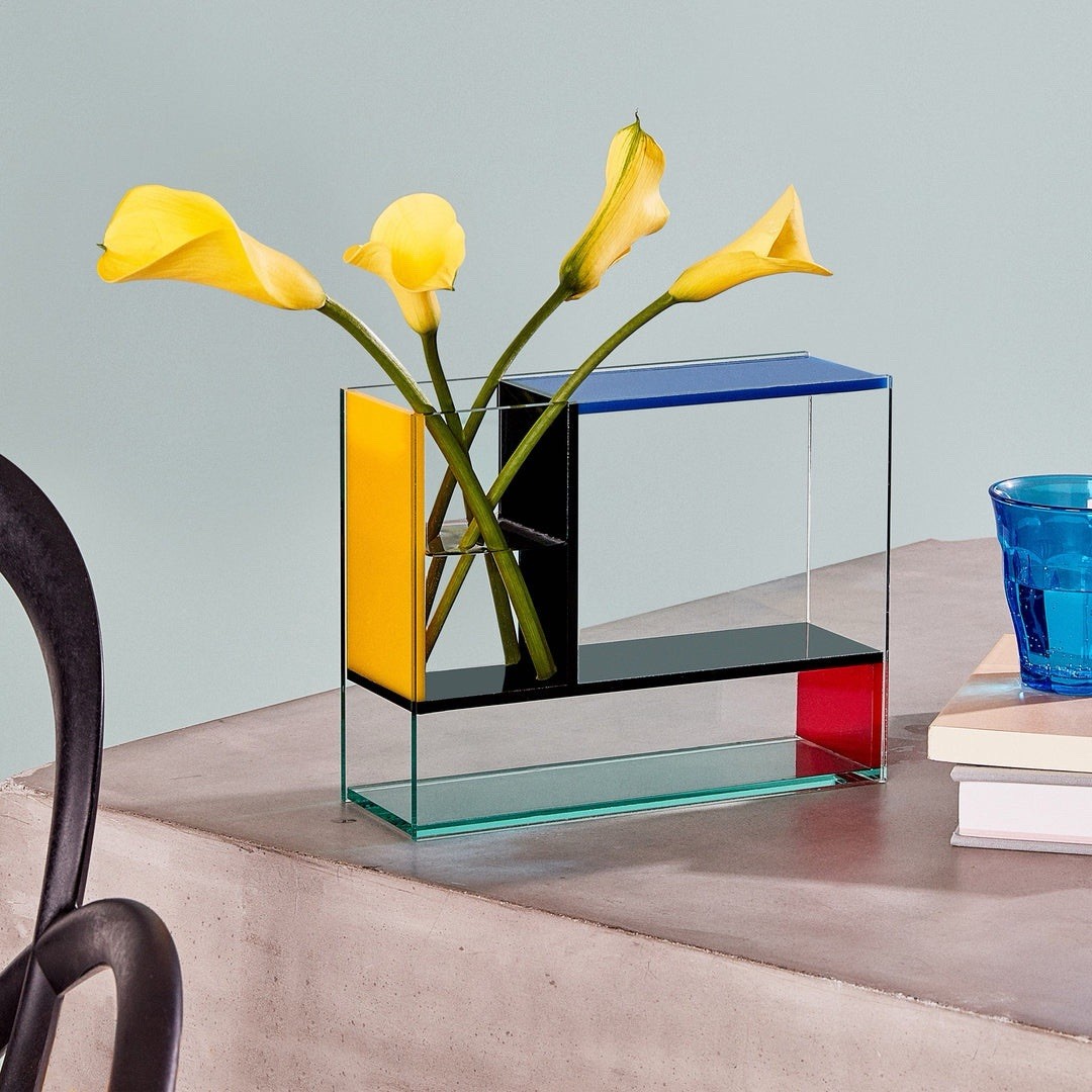 NIB Primary Mondri Vase Frank Kerdil Museum of Modern Art - PO: Primary Colors