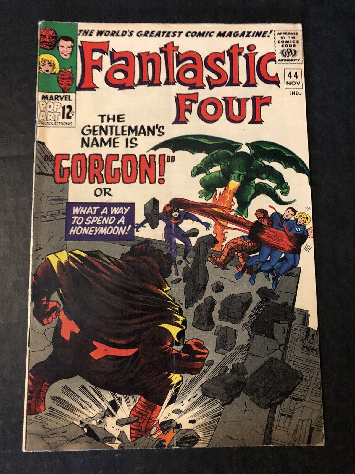 Fantastic Four 3 Comic Lot 44 55 112 Silver Surfer Hulk vs Thing 1st Gorgon 
