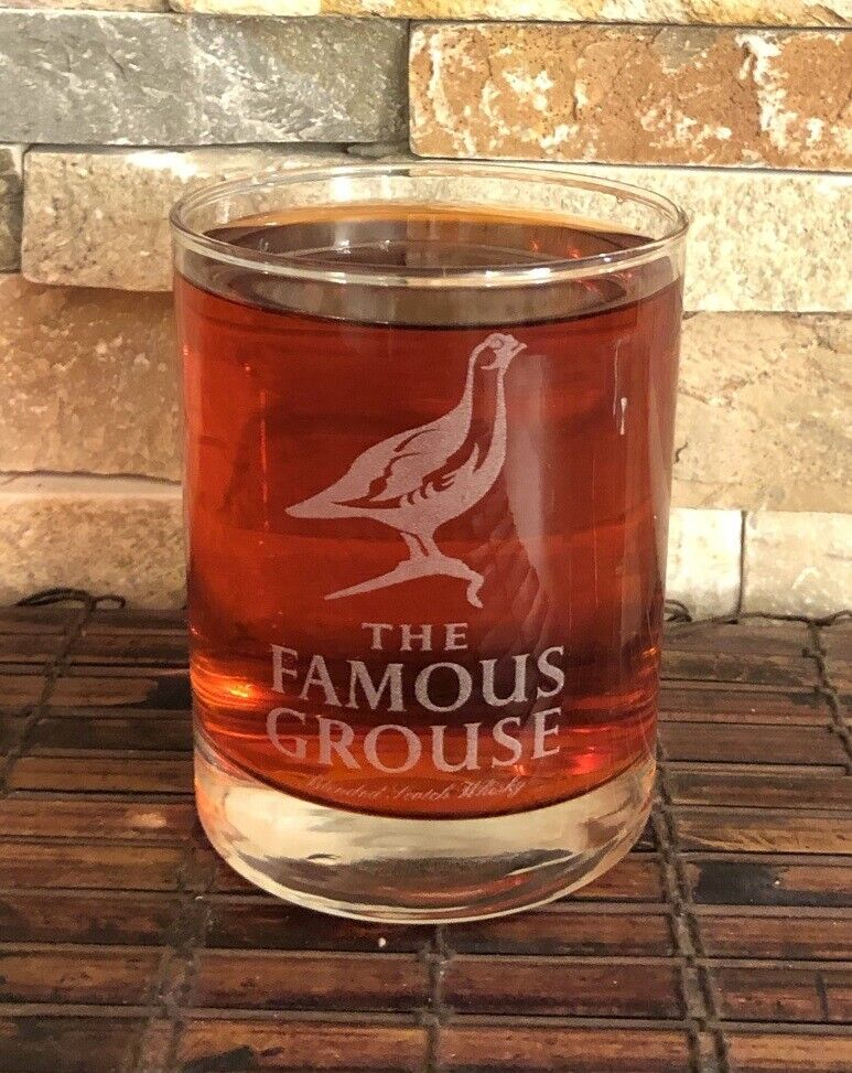THE FAMOUS GROUSE Collectible Whiskey Glass 8 Oz