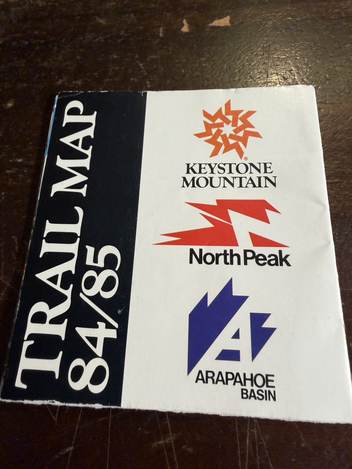 Vintage 1984/1985 Keystone, North Peak & Arapahoe Basin Ski Trail Map Brochure
