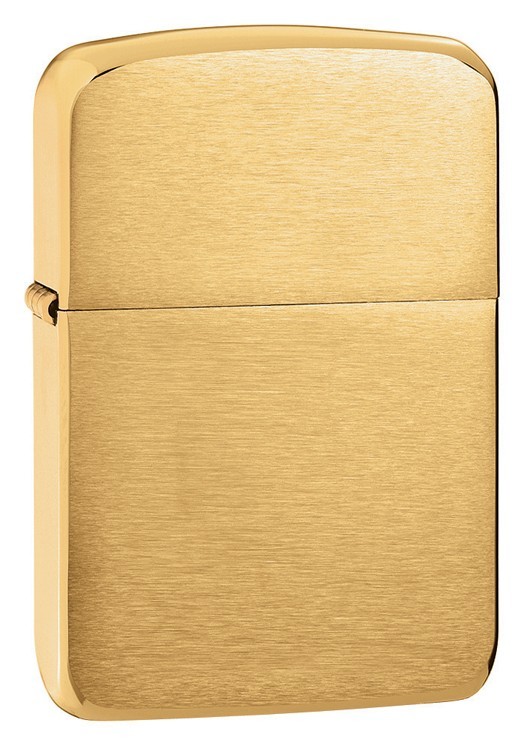 Zippo 1941 Replica Style Brushed Brass Lighter, Item 1941B, New In Box,