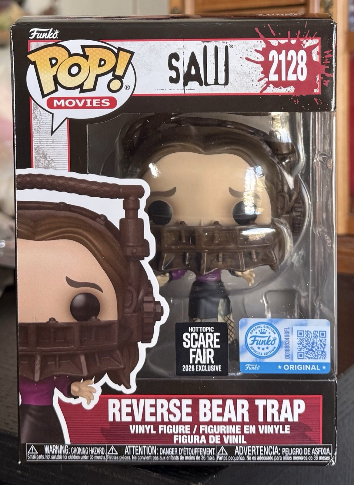 Funko Pop: REVERSE BEAR TRAP (Amanda) #2128 Hot Topic SCARE FAIR 2026 IN HAND