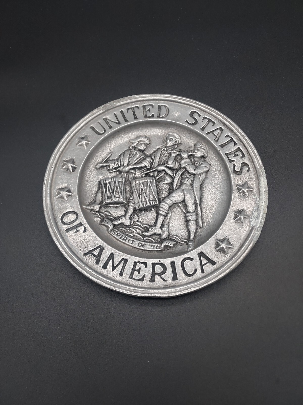 Vintage 1972 Sexton Collectible Metal Plate Americana Seal Eagle Wall Decor