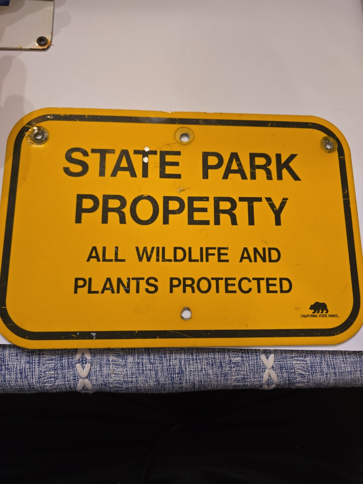 Vintage California State Park Property Metal Sign - Retired Authentic J1