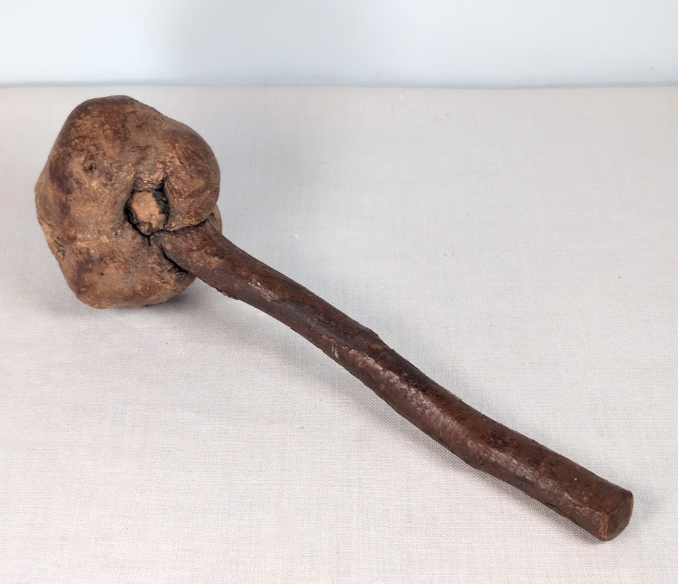 Native American Burl Wood War Club Antique 12” Artifact Weapon Penobscot