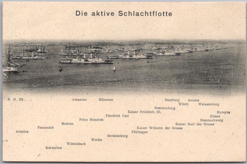 c1910s WWI German Navy Postcard \