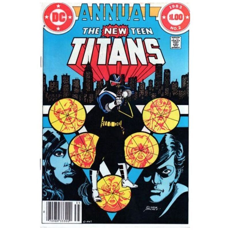 New Teen Titans (1980 series) Annual #2 Newsstand in VF minus. DC comics [i%