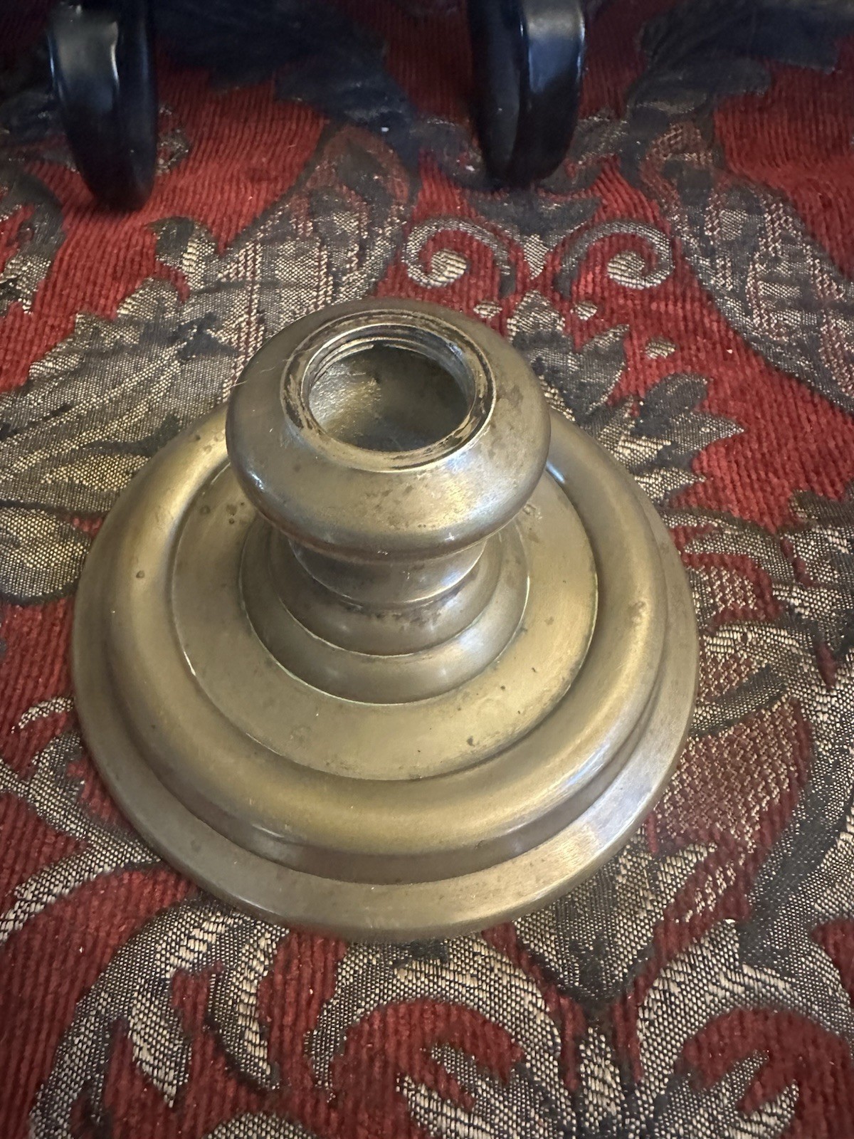 Antique 19th Century rench Empire Brass Chamberstick Candlestick Holder