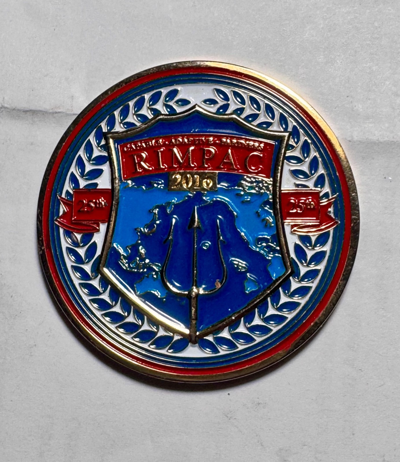RIMPAC 2016 25th RIMPAC Hawaiian Islands Navy Challenge Coin