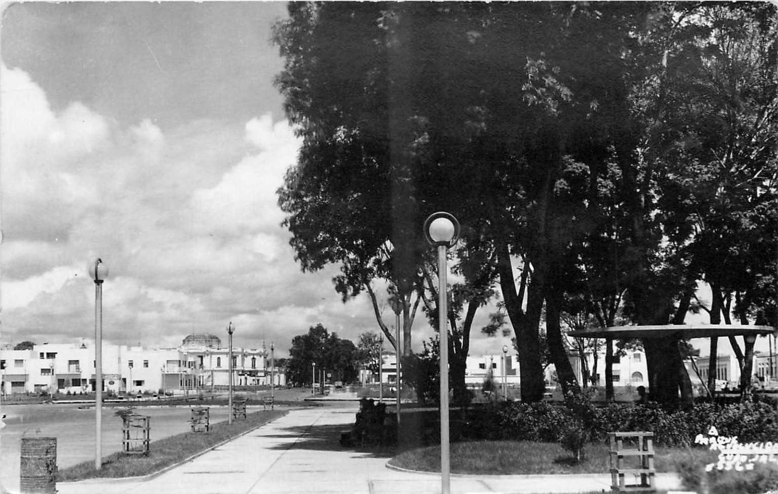 Guadalajara Jalisco Mexico Park Plaza Real Photo Postcard c1950s RPPC