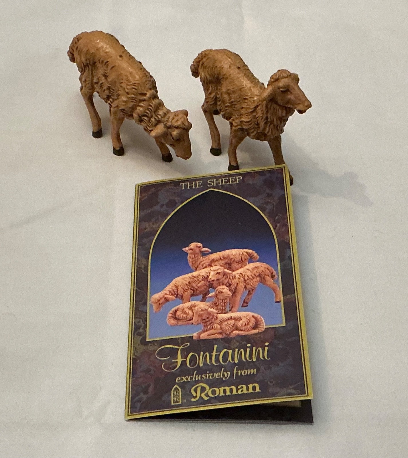 Vintage Nativity Figurines Italy 2 Sheep Family (set of 2) 3 1/2\