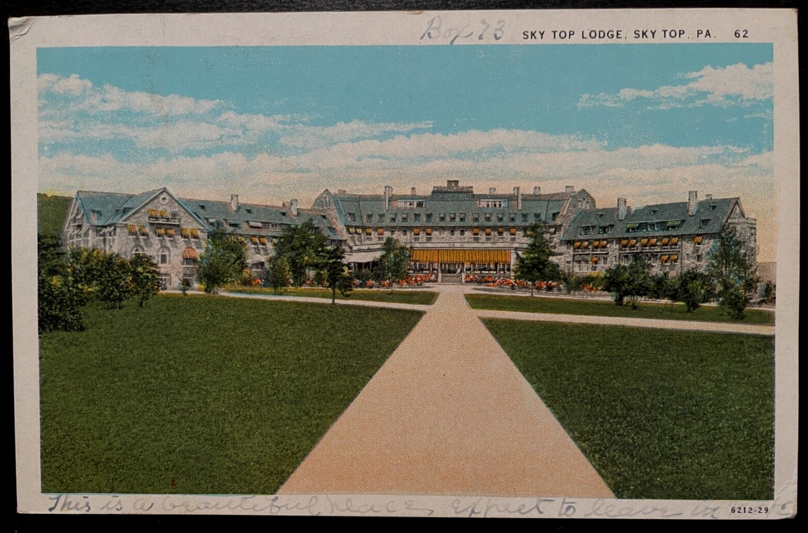 Vintage Postcard 1915-1930 Sky Top Lodge, Sky Top, Pennsylvania (PA) Vintage Postcard 1915-1930 Sky Top Lodge, Sky Top, Pennsylvania (PA)