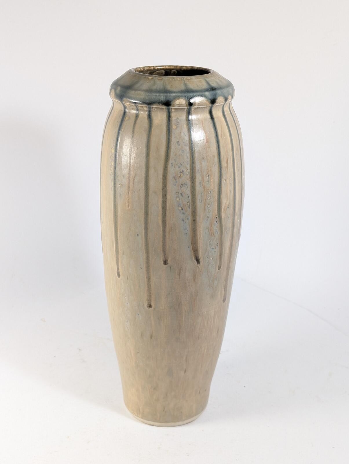 Signed Studio Pottery Drip Glaze Vase 11\