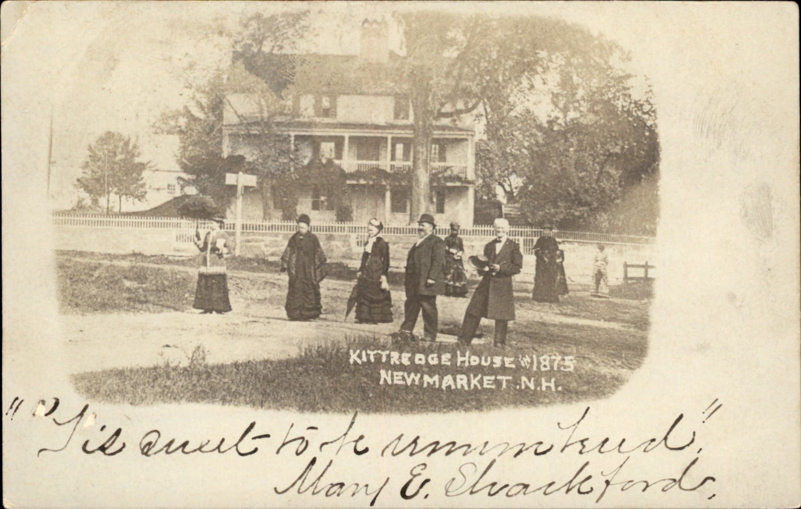 Newmarket NH Kittredge House c1900s-10s Real Photo Vintage Postcard bhn