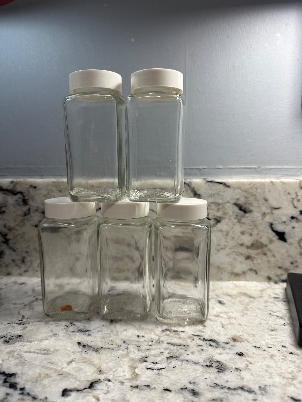 VINTAGE NOS lot of five Duraglass Owens Illinois medicine apothecary bottles 3oz