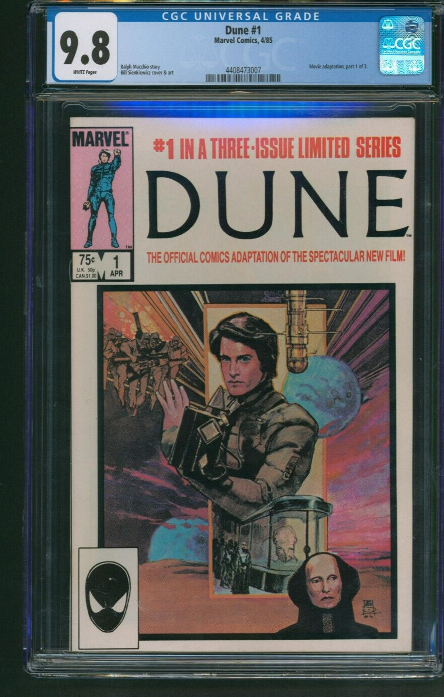 Dune #1 CGC 9.8 Marvel Comics 1985 Movie Adaptation