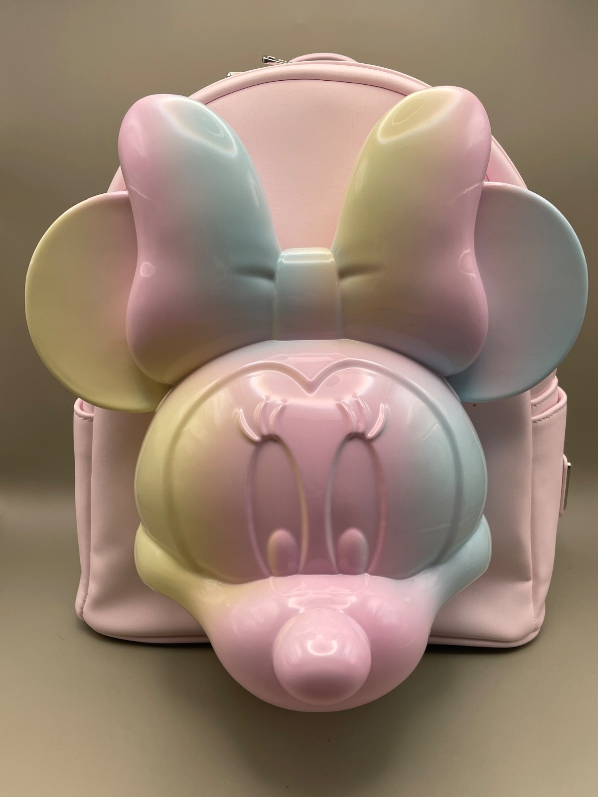 Loungefly Disney Minnie Mouse Pastel Tie-Dye 3D Molded Mini Backpack NWT WDBK415