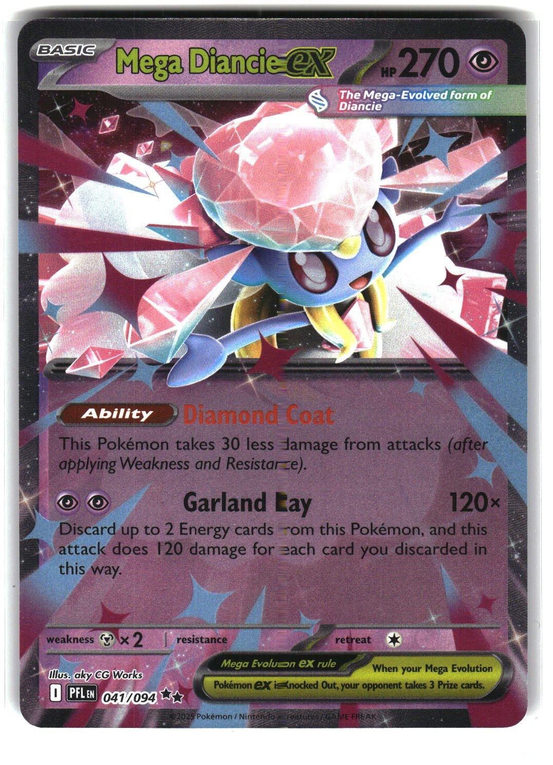 Mega Diancie ex Holofoil [PFL - 041/094]NM