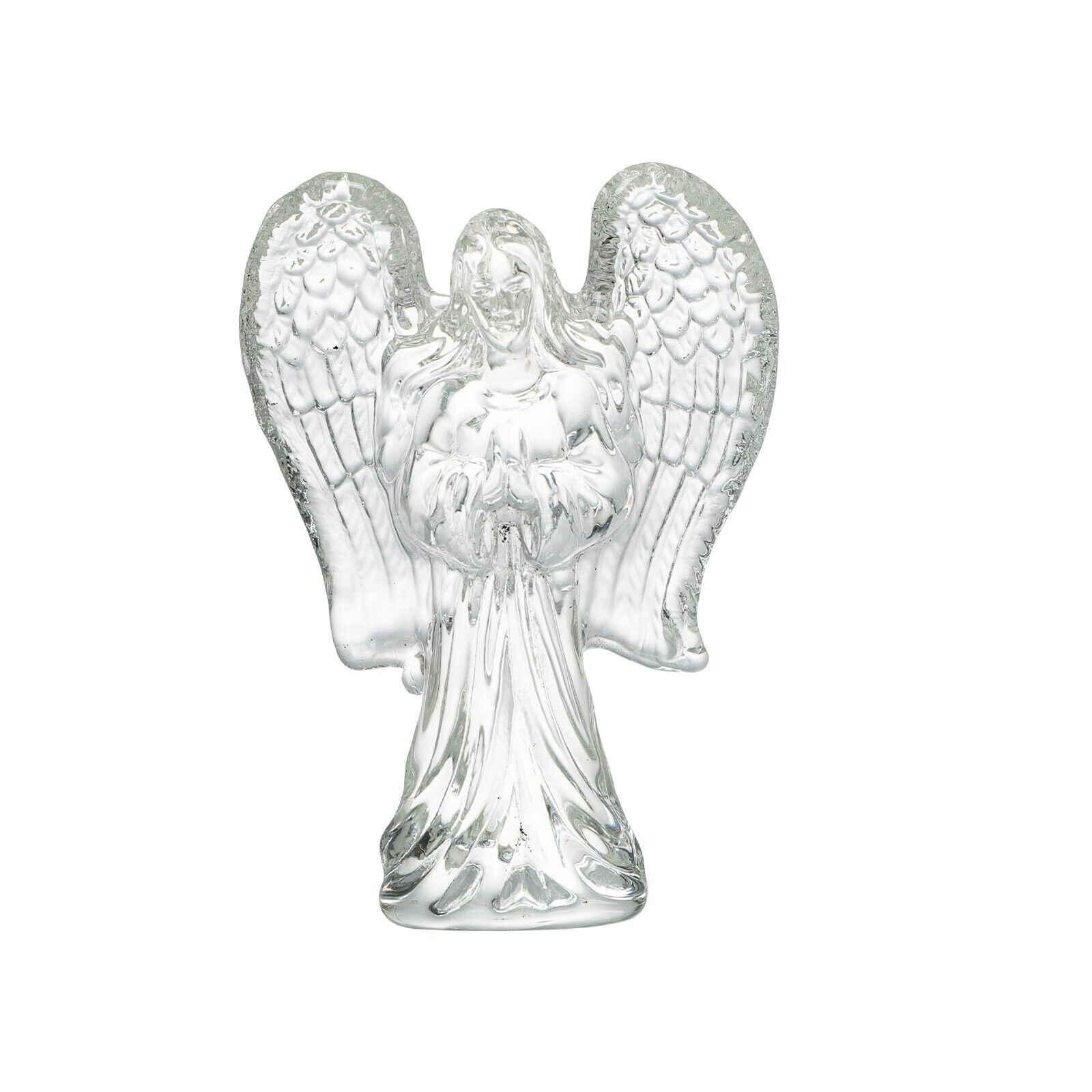 Glass Angel Figurine Transparent Wing Angel Paperweight Desktop Crystal Ornament