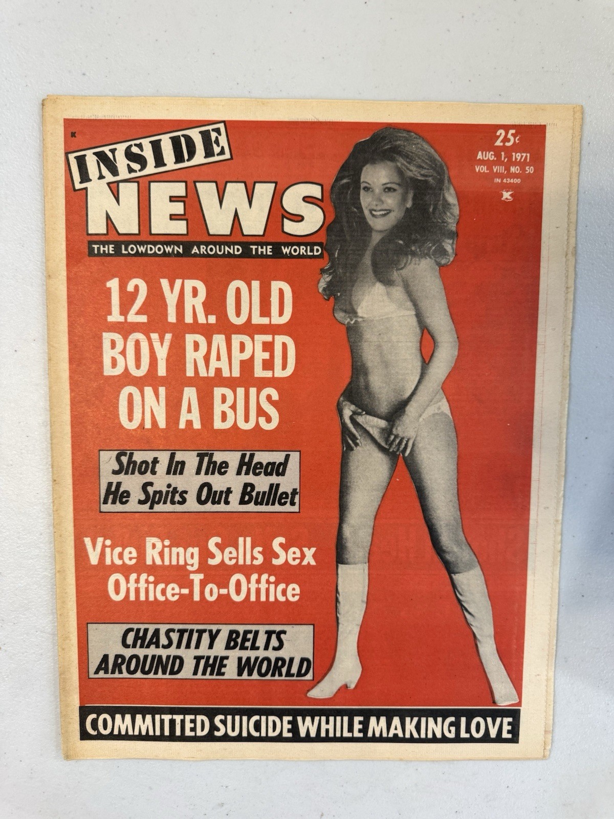 1971 August 1st Inside News Newspaper  (VRN4)
