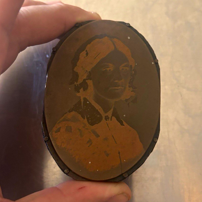 1937 Florence Nightingale Copper Photoengraving Letterpress Printing Block Nurse